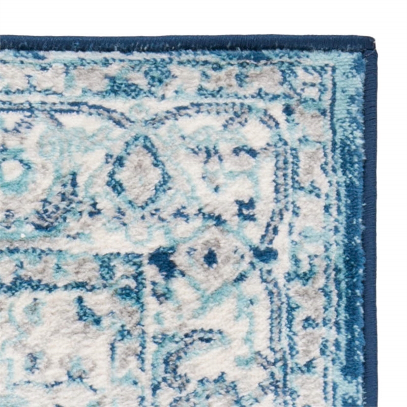 Safavieh Brentwood 2' x 6' Runner Rug in Light Gray and Blue