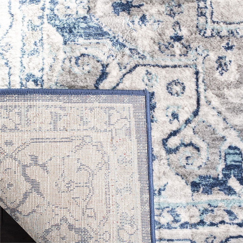 Safavieh Brentwood 2' x 6' Runner Rug in Light Gray and Blue