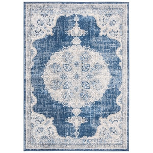 Safavieh Brentwood 6'-0&quot x 9'-0&quot Jute Power Loomed Rug in Navy / Ivory