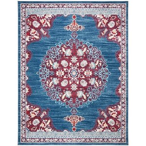 Safavieh Brentwood 8' x 10' Rug in Navy and Burgundy