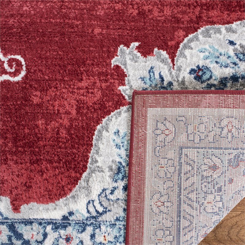 Safavieh Brentwood 3' x 5' Rug in Red and Ivory