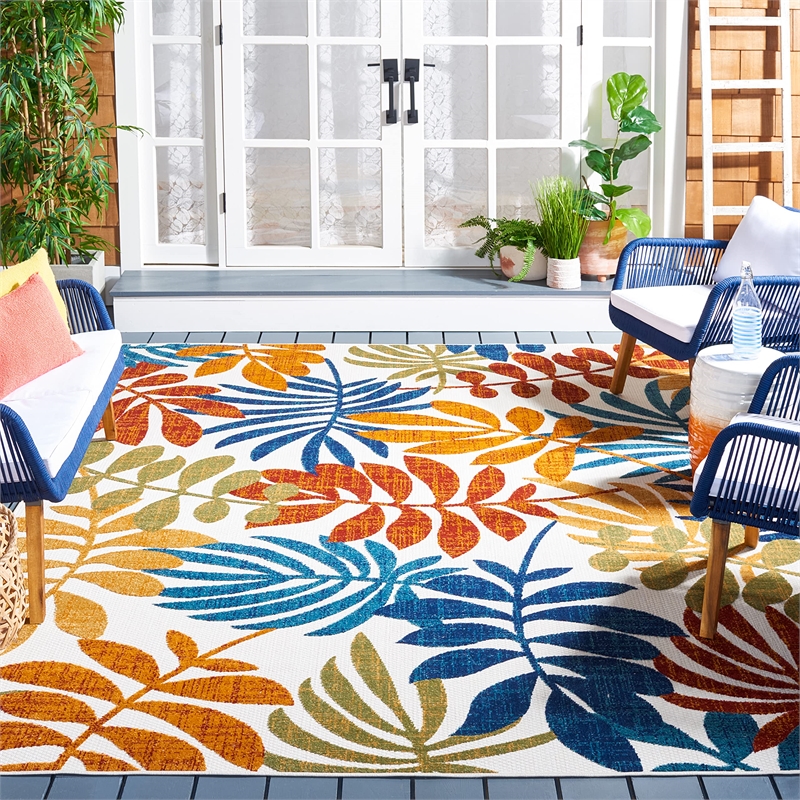 Safavieh Cabana 9' x 12' Rug in Creme and Red