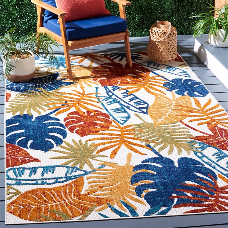 Safavieh Cabana 4' x 6' Rug in Creme and Red