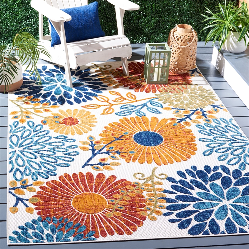 Safavieh Cabana 4' x 6' Rug in Creme and Red