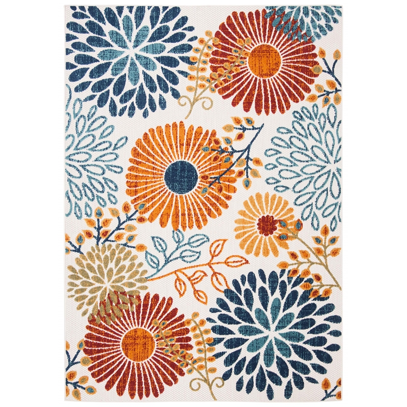 Safavieh Cabana 4' x 6' Rug in Creme and Red