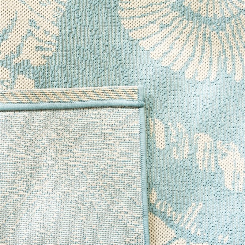 Safavieh Courtyard 8' x 11' Rug in Aqua and Beige