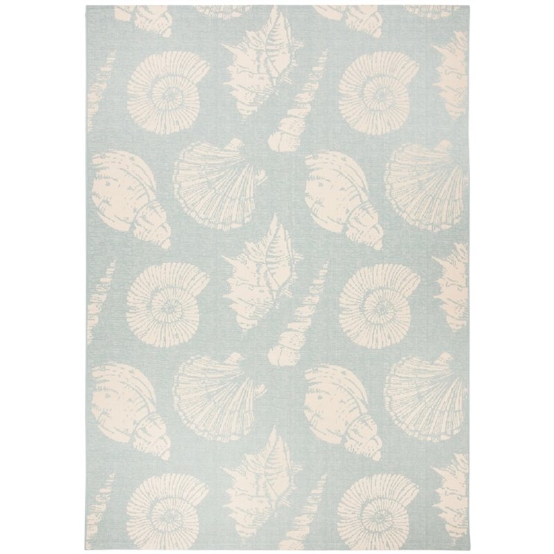 Safavieh Courtyard 9' x 12' Rug in Aqua and Beige