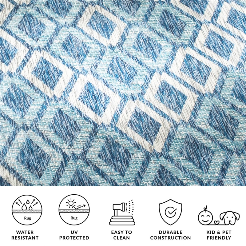 Safavieh Courtyard 9' x 12' Rug in Navy and Gray