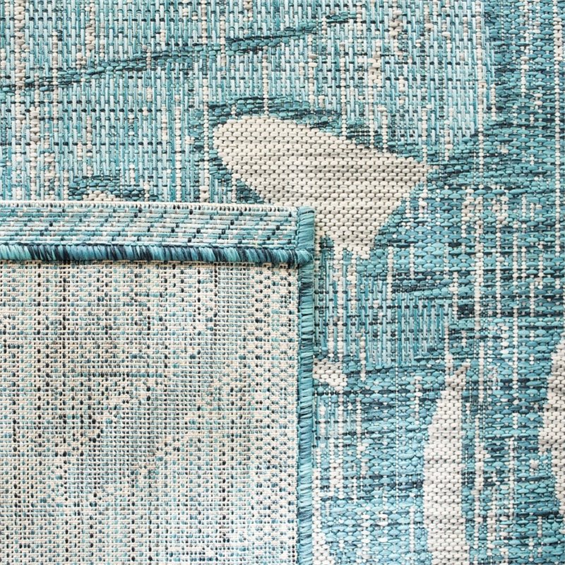 Safavieh Courtyard 8' x 11' Rug in Gray and Aqua