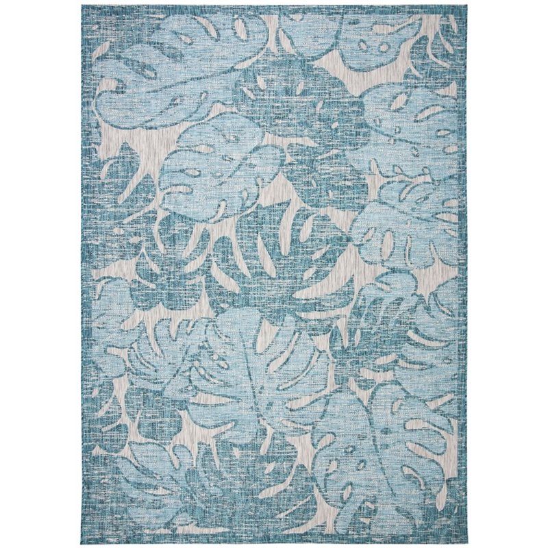 Safavieh Courtyard 8' x 11' Rug in Gray and Aqua