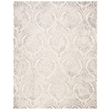 Safavieh Dip Dye 8' x 10' Hand Tufted Wool Rug in Silver and Ivory