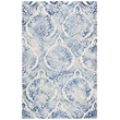Safavieh Dip Dye 4' x 6' Hand Tufted Wool Rug in Blue and Ivory