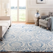 Safavieh Dip Dye 5' x 8' Hand Tufted Wool Rug in Blue and Ivory