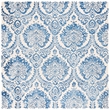 Safavieh Dip Dye 7' Square Hand Tufted Wool Rug in Blue and Ivory