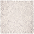 Safavieh Dip Dye 7' Square Hand Tufted Wool Rug in Blue and Ivory