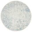 Safavieh Dip Dye 7' Round Hand Tufted Wool Rug in Green and Ivory
