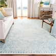 Safavieh Dip Dye 7' Square Hand Tufted Wool Rug in Green and Ivory