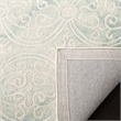 Safavieh Dip Dye 7' Square Hand Tufted Wool Rug in Green and Ivory