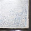 Safavieh Dip Dye 7' Square Hand Tufted Wool Rug in Blue and Ivory