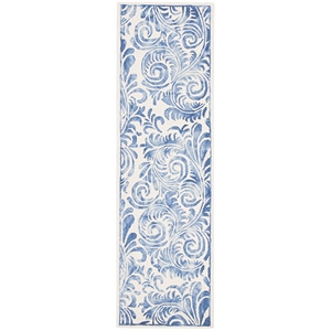 Safavieh Dip Dye 2'3&quot x 8' Hand Tufted Wool Runner Rug in Ivory