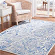 Safavieh Dip Dye 3' x 5' Hand Tufted Wool Rug in Blue and Ivory