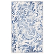 Safavieh Dip Dye 3' x 5' Hand Tufted Wool Rug in Blue and Ivory