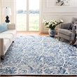 Safavieh Dip Dye 7' Square Hand Tufted Wool Rug in Blue and Ivory
