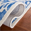 Safavieh Dip Dye 7' Square Hand Tufted Wool Rug in Blue and Ivory