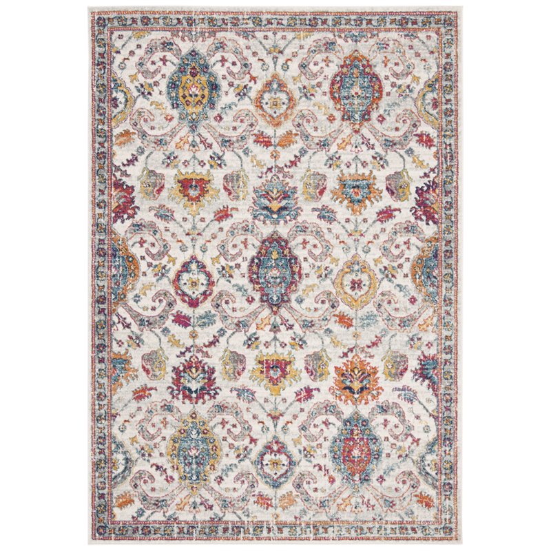 Safavieh Evoke 4' x 6' Rug in Cream and Orange