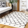 Safavieh Flokati 4' x 6' Rug in Ivory and Dark Gray
