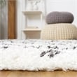 Safavieh Flokati 4' x 6' Rug in Ivory and Dark Gray