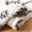Safavieh Flokati 4' x 6' Rug in Ivory and Dark Gray