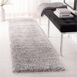 Safavieh Fontana 2'3&quot x 8' Shag Runner Rug in Gray