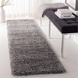 Safavieh Fontana 2'3&quot x 8' Shag Runner Rug in Silver