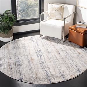 Safavieh Invista 6'7&quot Round Rug in Cream and Gray