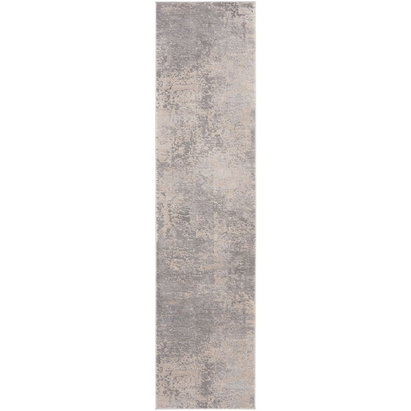 Safavieh Invista 2' x 8' Runner Rug in Gray and Cream