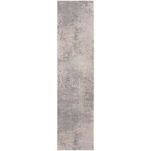 Safavieh Invista 2' x 8' Runner Rug in Gray and Cream
