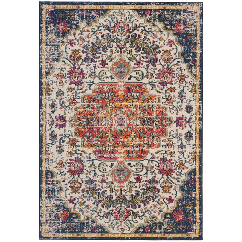 Safavieh Madison 6' x 9' Rug in Ivory and Orange