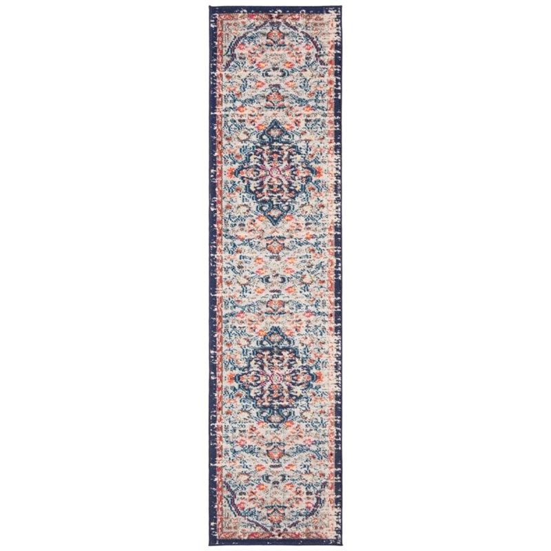 Safavieh Madison 2' x 8' Runner Rug in Beige and Black