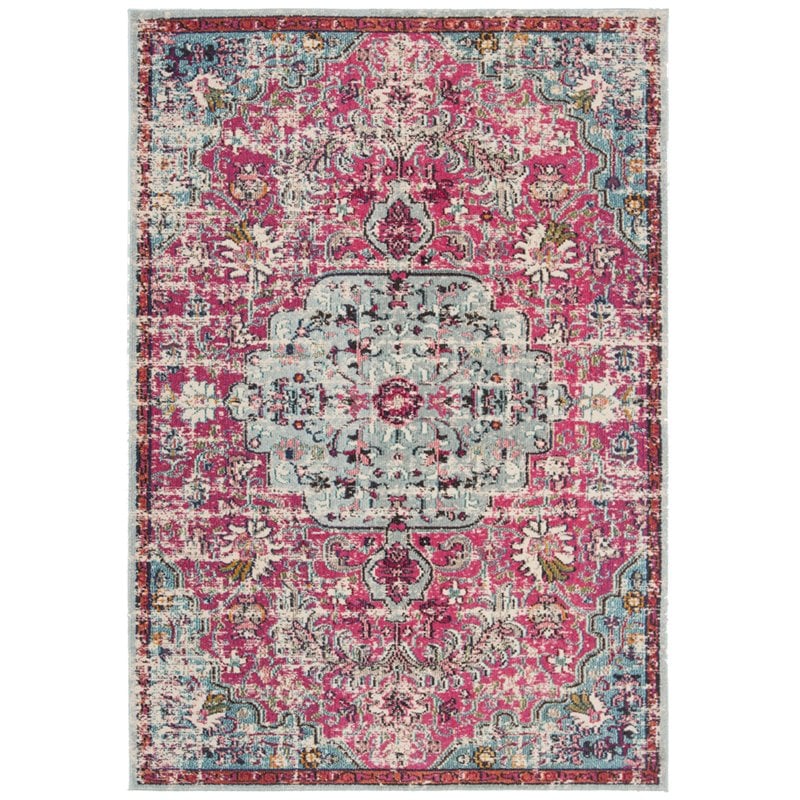 Safavieh Madison 3' x 5' Rug in Fuchsia and Teal