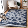 Safavieh Micro-Loop 4' x 6' Hand Tufted Wool Rug in Navy and Ivory
