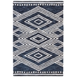 Safavieh Micro-Loop 4' x 6' Hand Tufted Wool Rug in Navy and Ivory