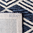 Safavieh Micro-Loop 4' x 6' Hand Tufted Wool Rug in Navy and Ivory