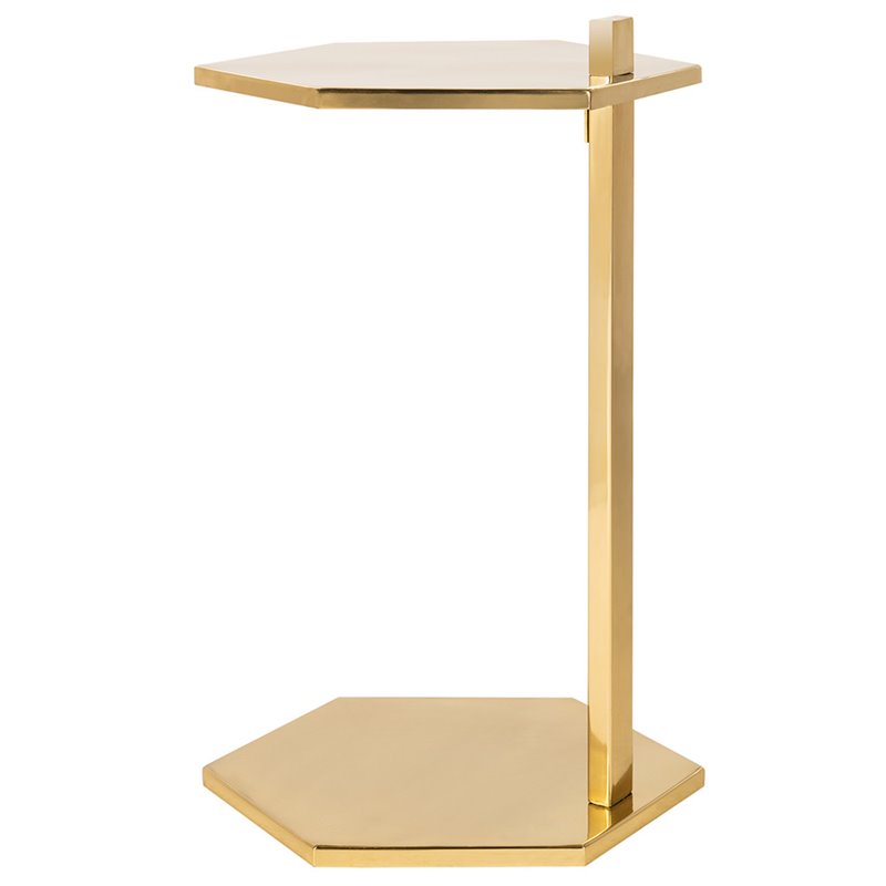 Safavieh Aurea Hexagonal Accent End Table in Gold