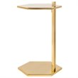 Safavieh Aurea Hexagonal Accent End Table in Gold