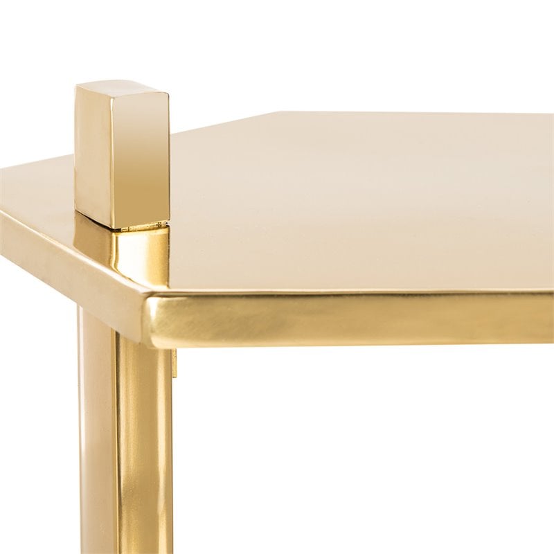 Safavieh Aurea Hexagonal Accent End Table in Gold