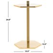 Safavieh Aurea Hexagonal Accent End Table in Gold