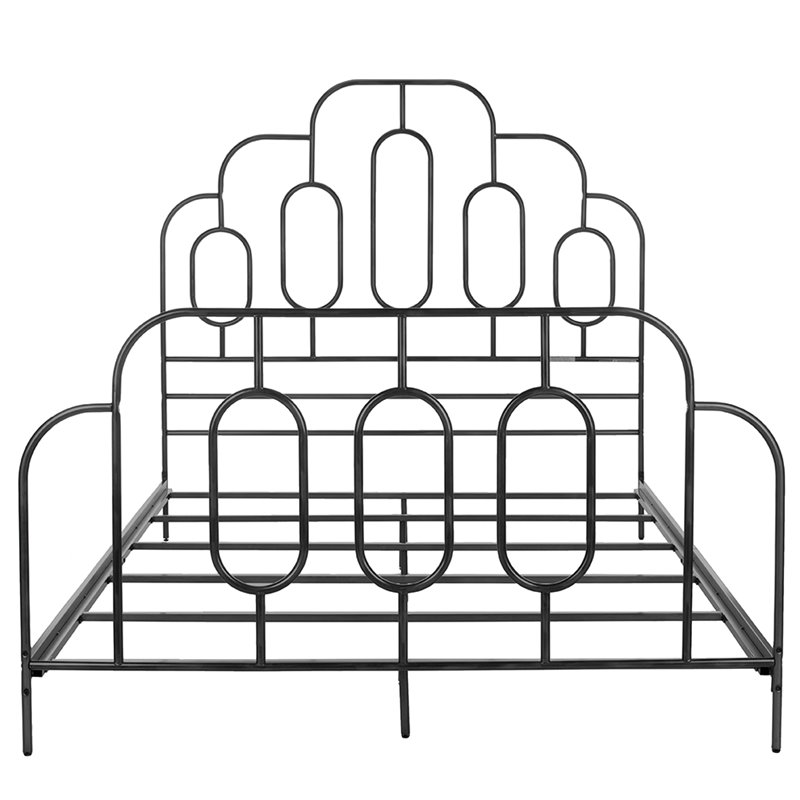 Safavieh Paloma Queen Metal Bed in Black