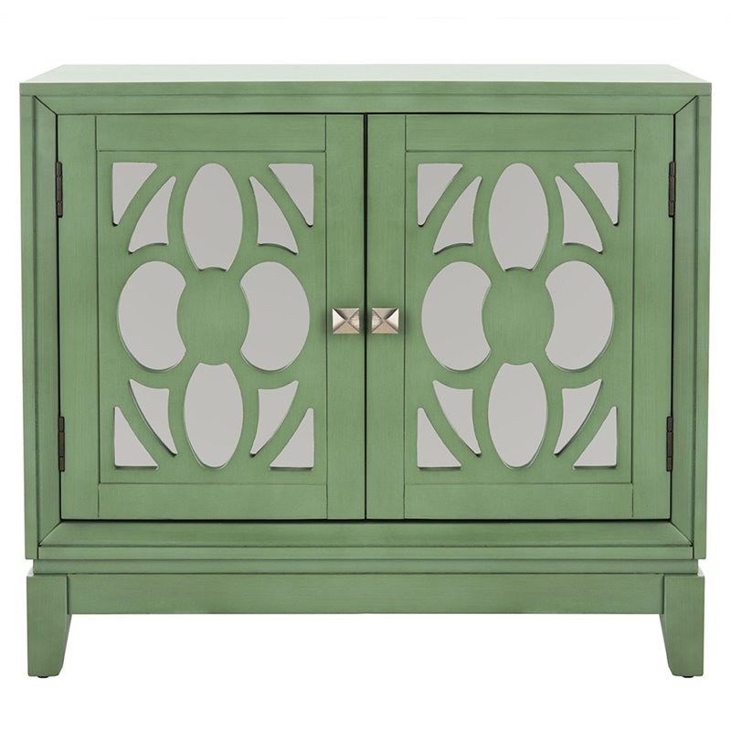 Safavieh Shannon Mirrored Accent Chest in Turquoise