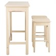 Safavieh Colbie 3 Piece Counter Height Dining Set in White Oak